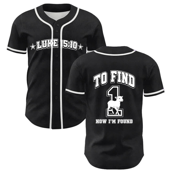 Christianartworkshop Luca 15:10 Maglia da baseball con pecora trovata - Bianco - 5XL - image 3