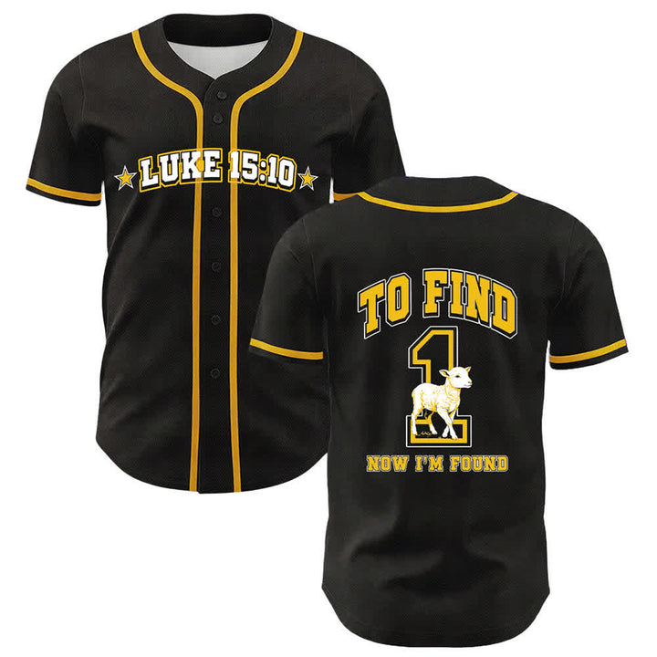 Christianartworkshop Luca 15:10 Maglia da baseball con pecora trovata - Giallo - 5XL - image 24