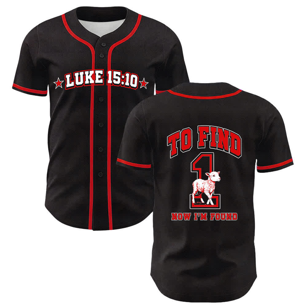 Christianartworkshop Luca 15:10 Maglia da baseball con pecora trovata - Rosso - 5XL - image 12