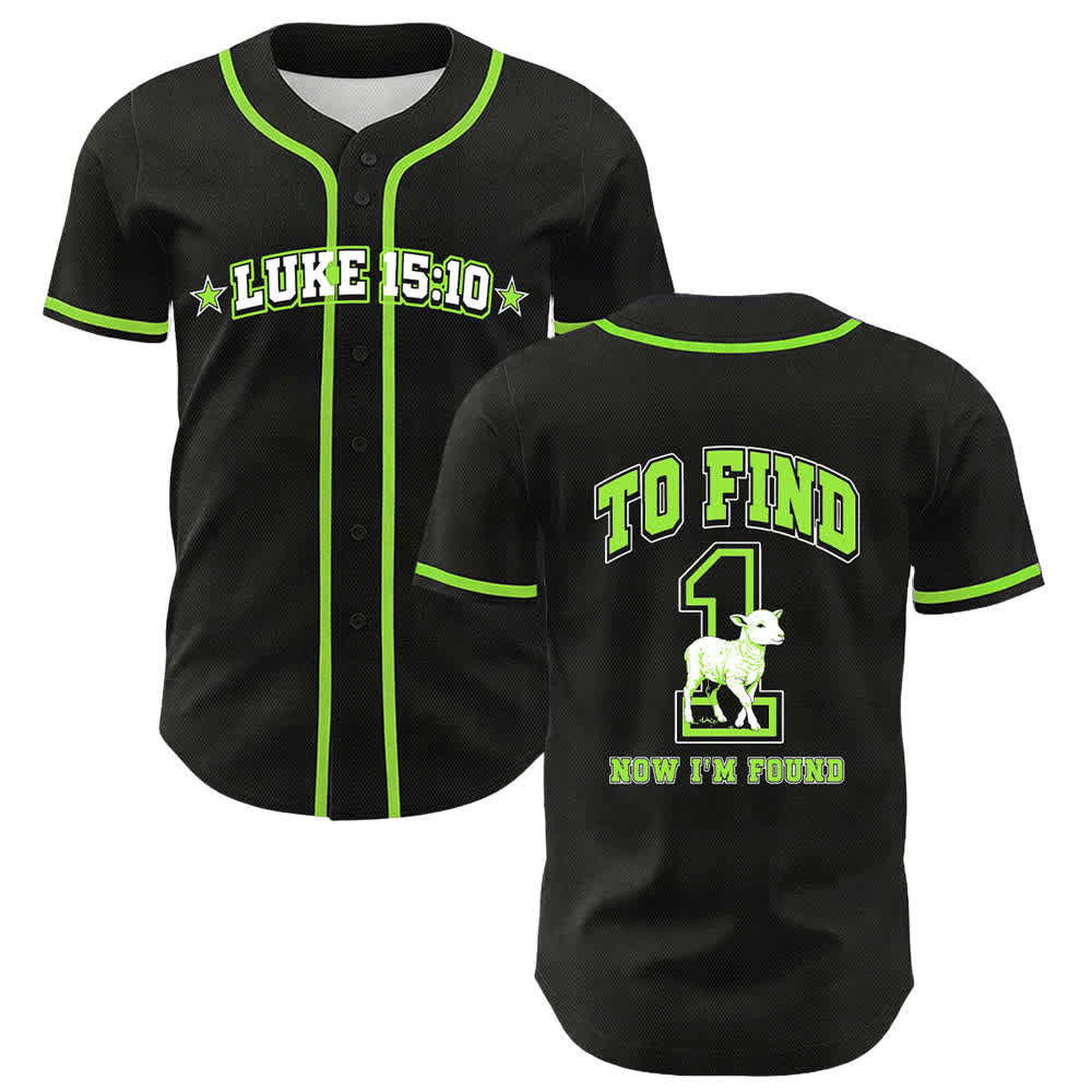 Christianartworkshop Luca 15:10 Maglia da baseball con pecora trovata - Verde - 5XL - image 6