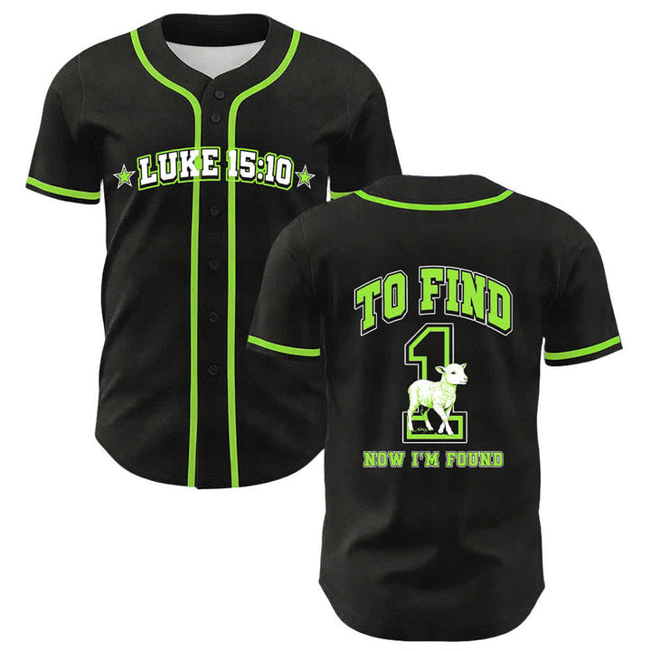 Christianartworkshop Luca 15:10 Maglia da baseball con pecora trovata - Verde - 5XL - image 6