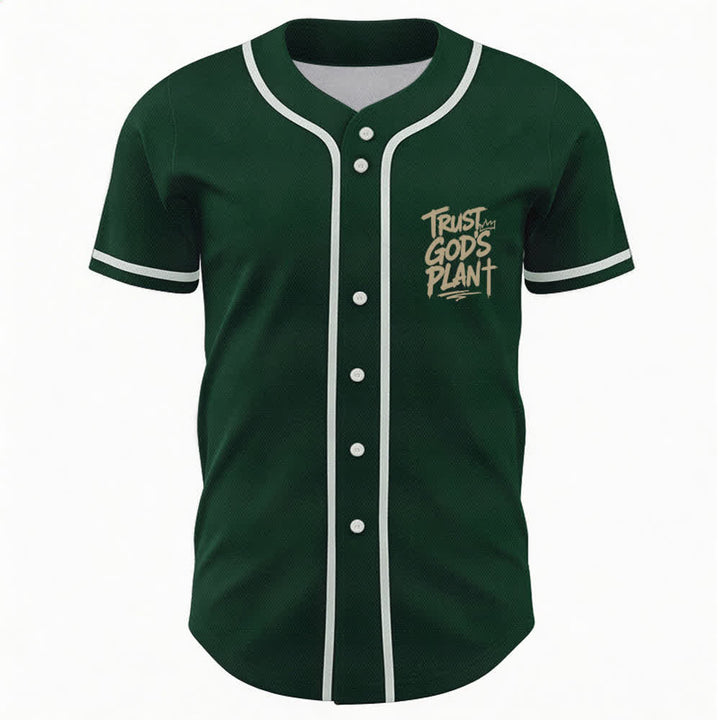 Christianartworkshop Affidati al piano di Dio Maglia da baseball con bottoni - image 16