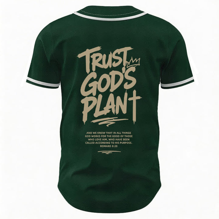 Christianartworkshop Affidati al piano di Dio Maglia da baseball con bottoni - image 15