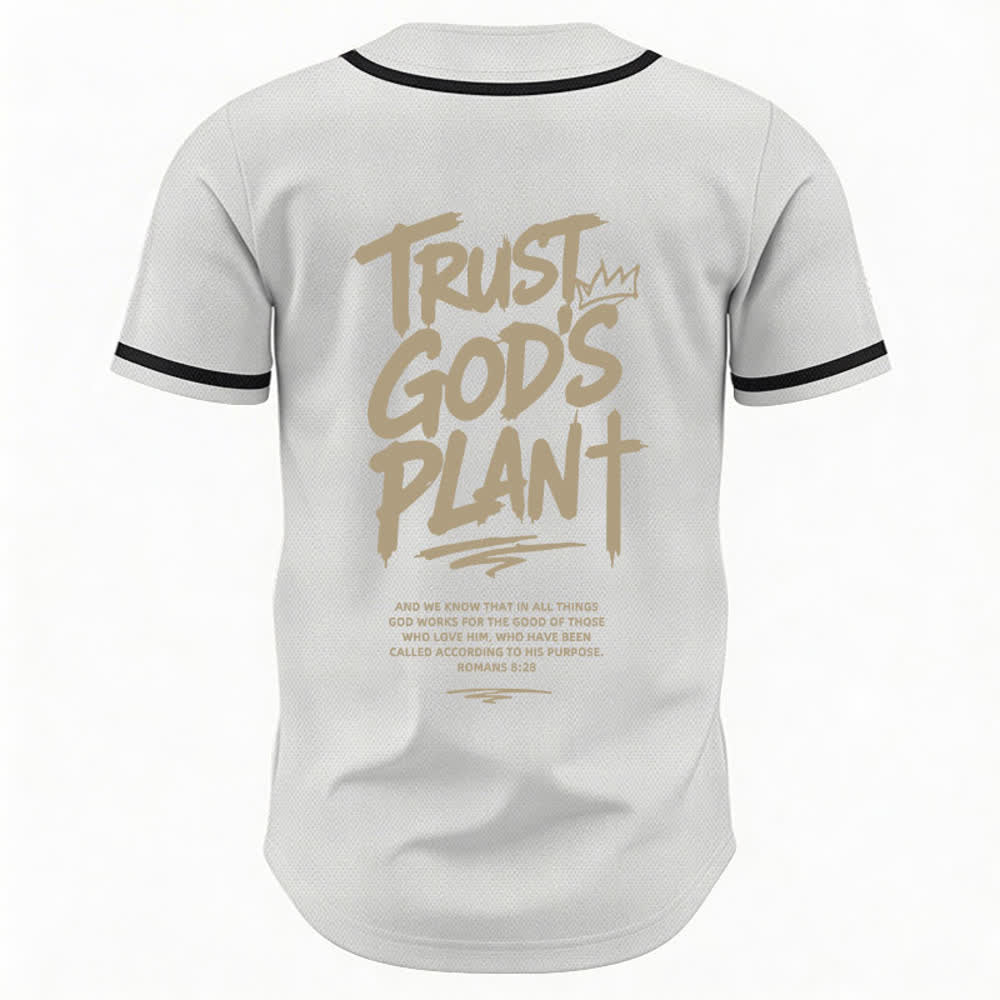 Christianartworkshop Affidati al piano di Dio Maglia da baseball con bottoni - image 29