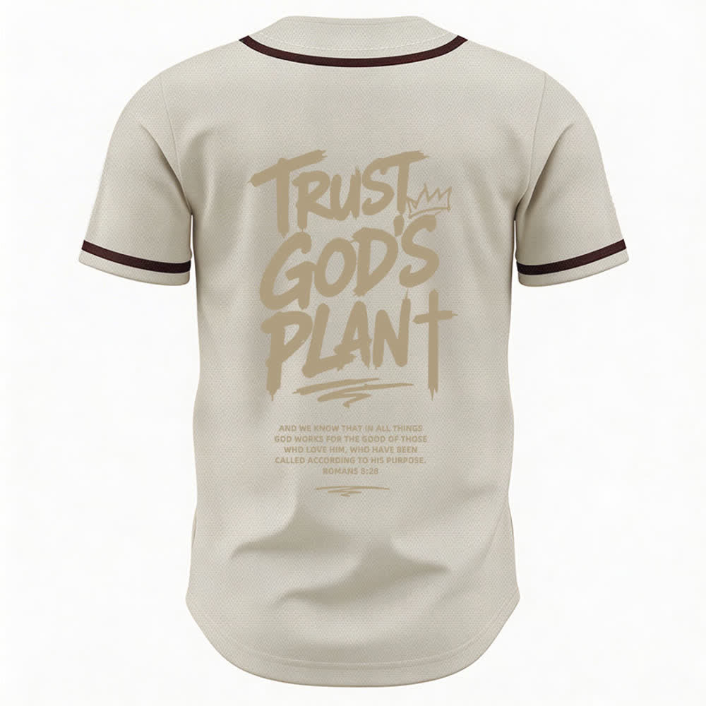 Christianartworkshop Affidati al piano di Dio Maglia da baseball con bottoni - image 22