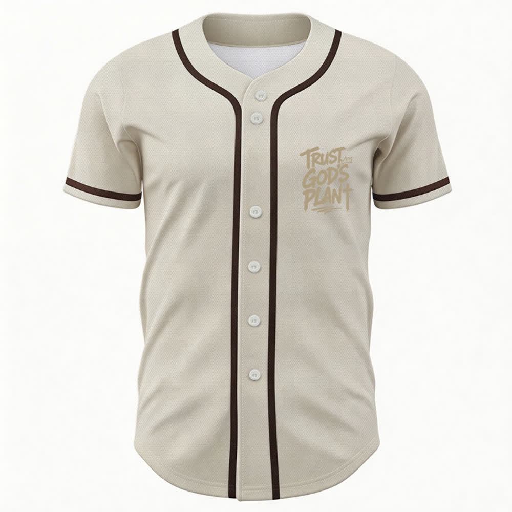 Christianartworkshop Affidati al piano di Dio Maglia da baseball con bottoni - image 23
