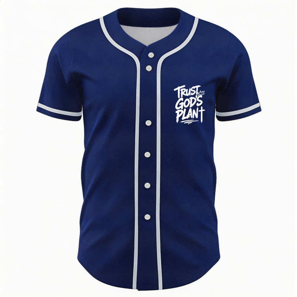 Christianartworkshop Affidati al piano di Dio Maglia da baseball con bottoni - image 37