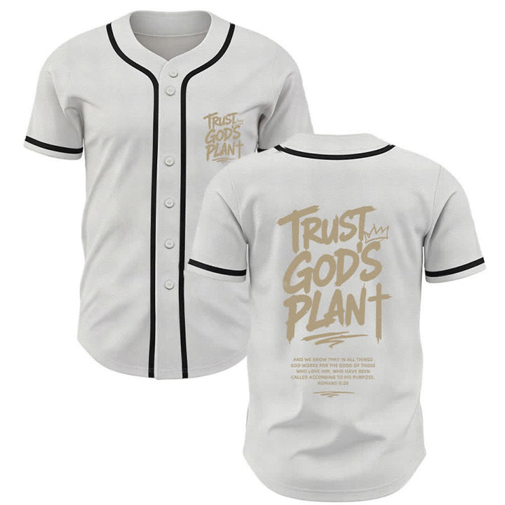 Christianartworkshop Affidati al piano di Dio Maglia da baseball con bottoni - Bianco - 5XL - image 28