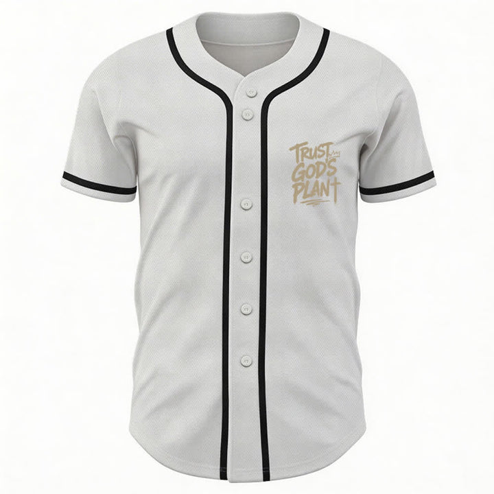 Christianartworkshop Affidati al piano di Dio Maglia da baseball con bottoni - image 30