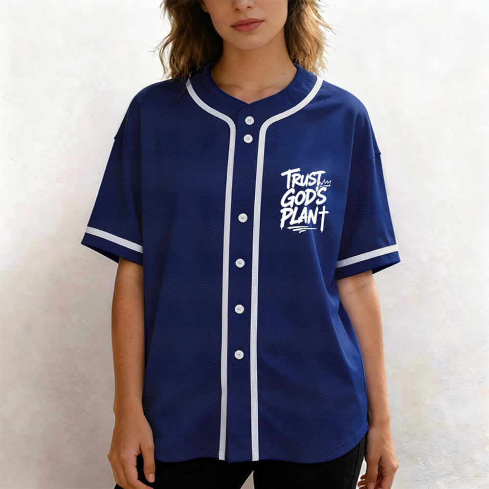 Christianartworkshop Affidati al piano di Dio Maglia da baseball con bottoni - image 39