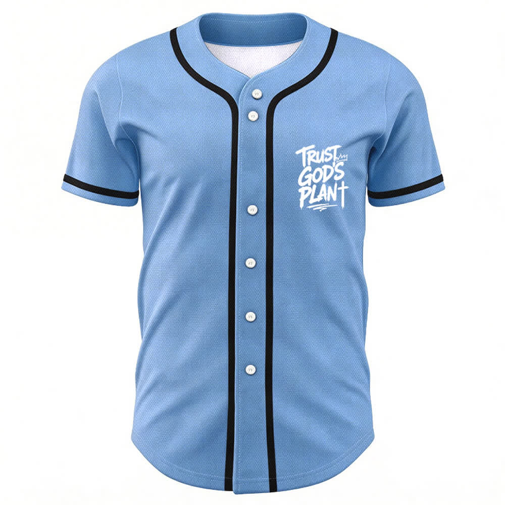 Christianartworkshop Affidati al piano di Dio Maglia da baseball con bottoni - image 51