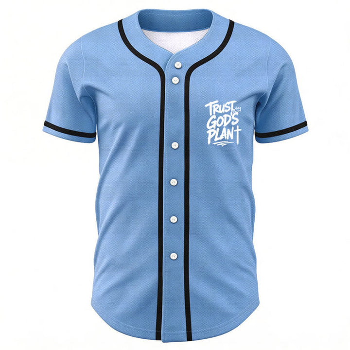 Christianartworkshop Affidati al piano di Dio Maglia da baseball con bottoni - image 51