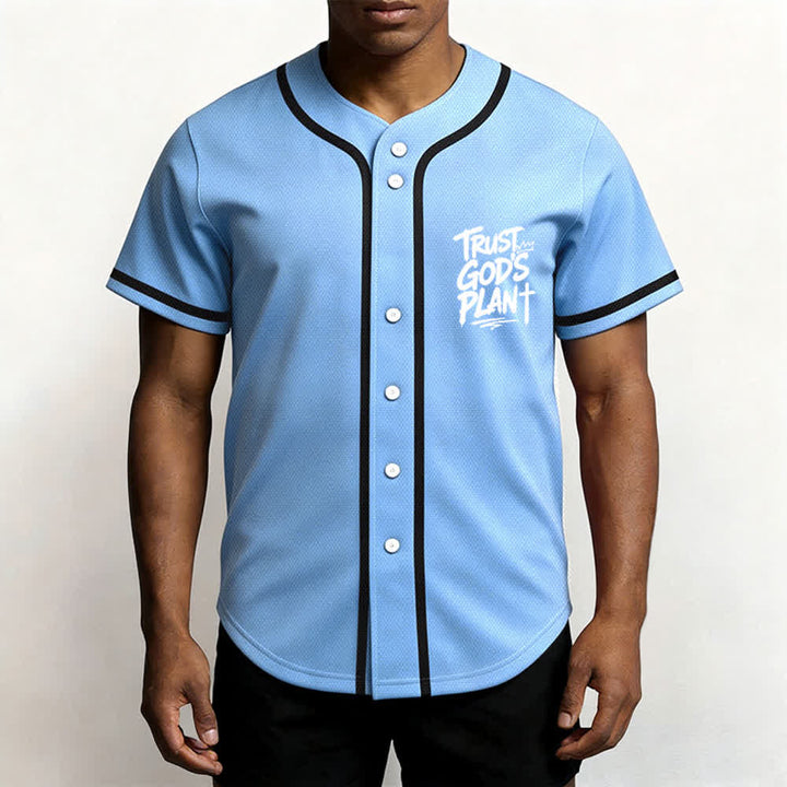 Christianartworkshop Affidati al piano di Dio Maglia da baseball con bottoni - image 55