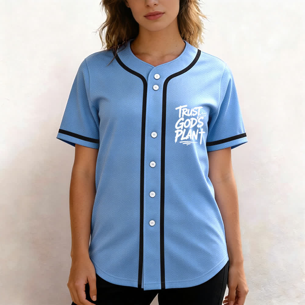 Christianartworkshop Affidati al piano di Dio Maglia da baseball con bottoni - image 53