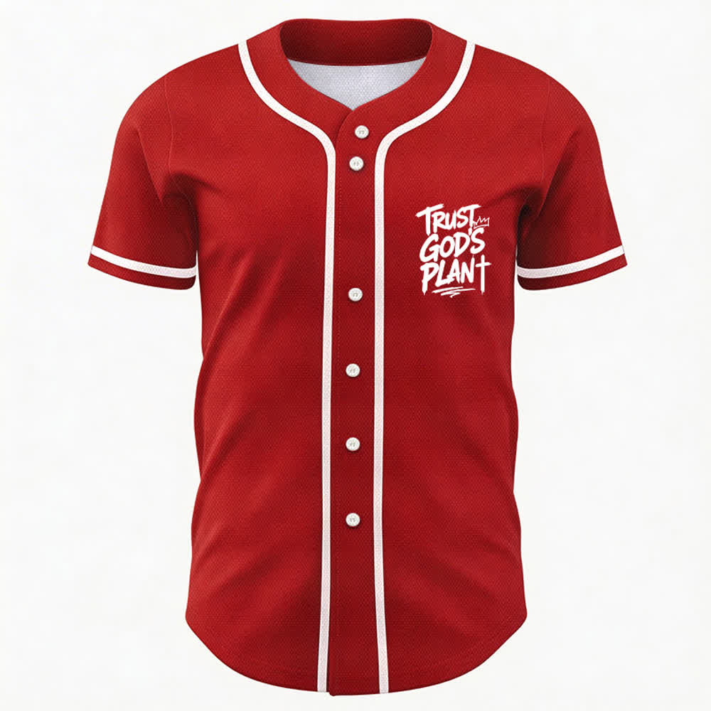 Christianartworkshop Affidati al piano di Dio Maglia da baseball con bottoni - image 44