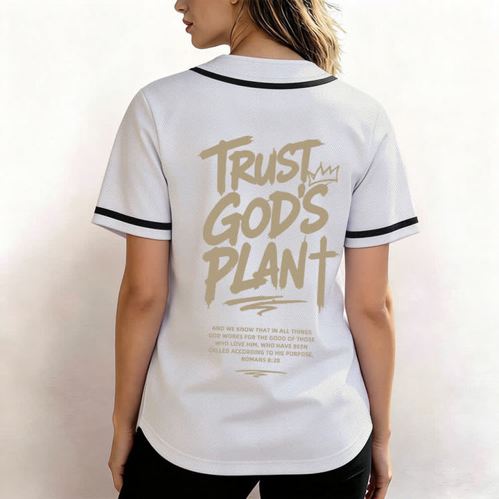Christianartworkshop Affidati al piano di Dio Maglia da baseball con bottoni - image 31