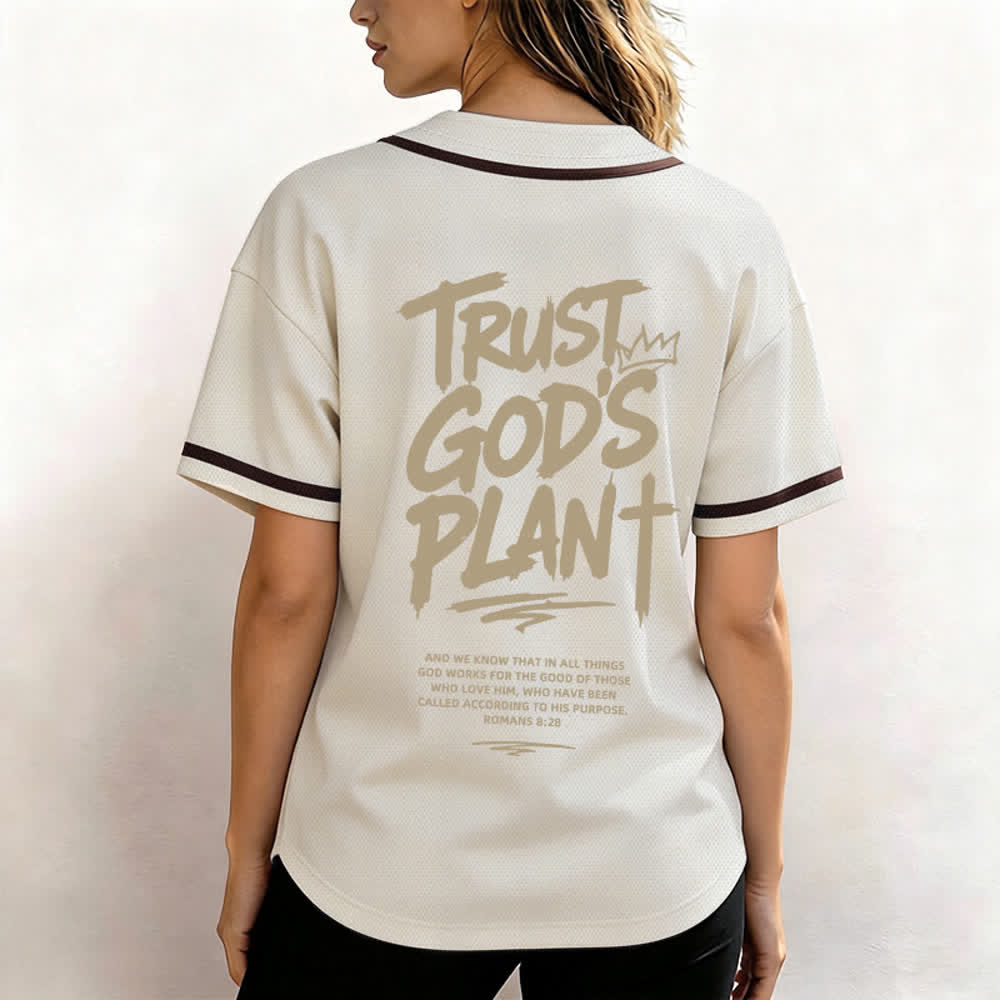 Christianartworkshop Affidati al piano di Dio Maglia da baseball con bottoni - image 24