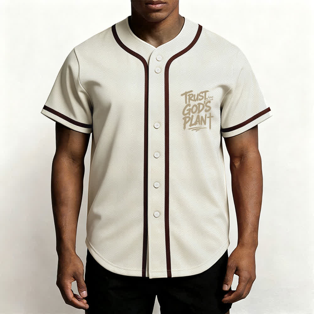 Christianartworkshop Affidati al piano di Dio Maglia da baseball con bottoni - image 27