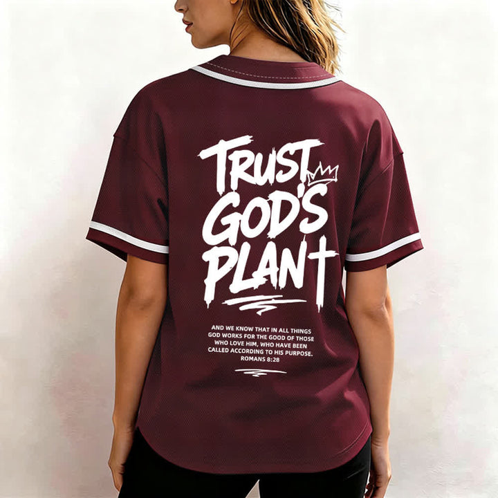 Christianartworkshop Affidati al piano di Dio Maglia da baseball con bottoni - image 10