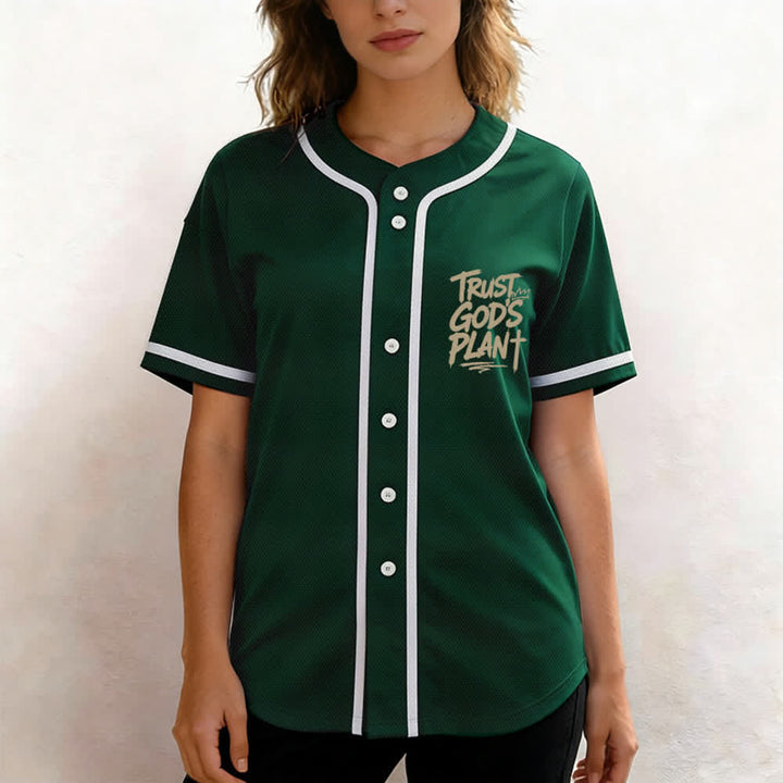 Christianartworkshop Affidati al piano di Dio Maglia da baseball con bottoni - image 18