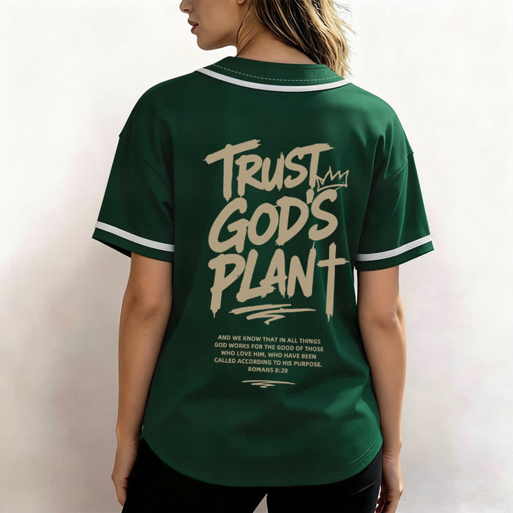Christianartworkshop Affidati al piano di Dio Maglia da baseball con bottoni - image 17