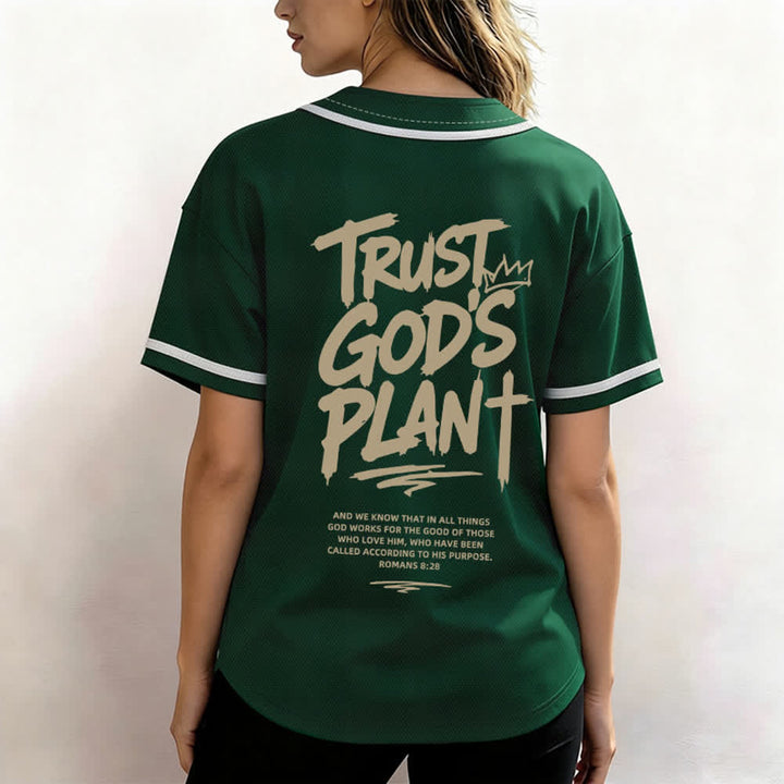 Christianartworkshop Affidati al piano di Dio Maglia da baseball con bottoni - image 17
