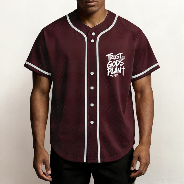 Christianartworkshop Affidati al piano di Dio Maglia da baseball con bottoni - image 13