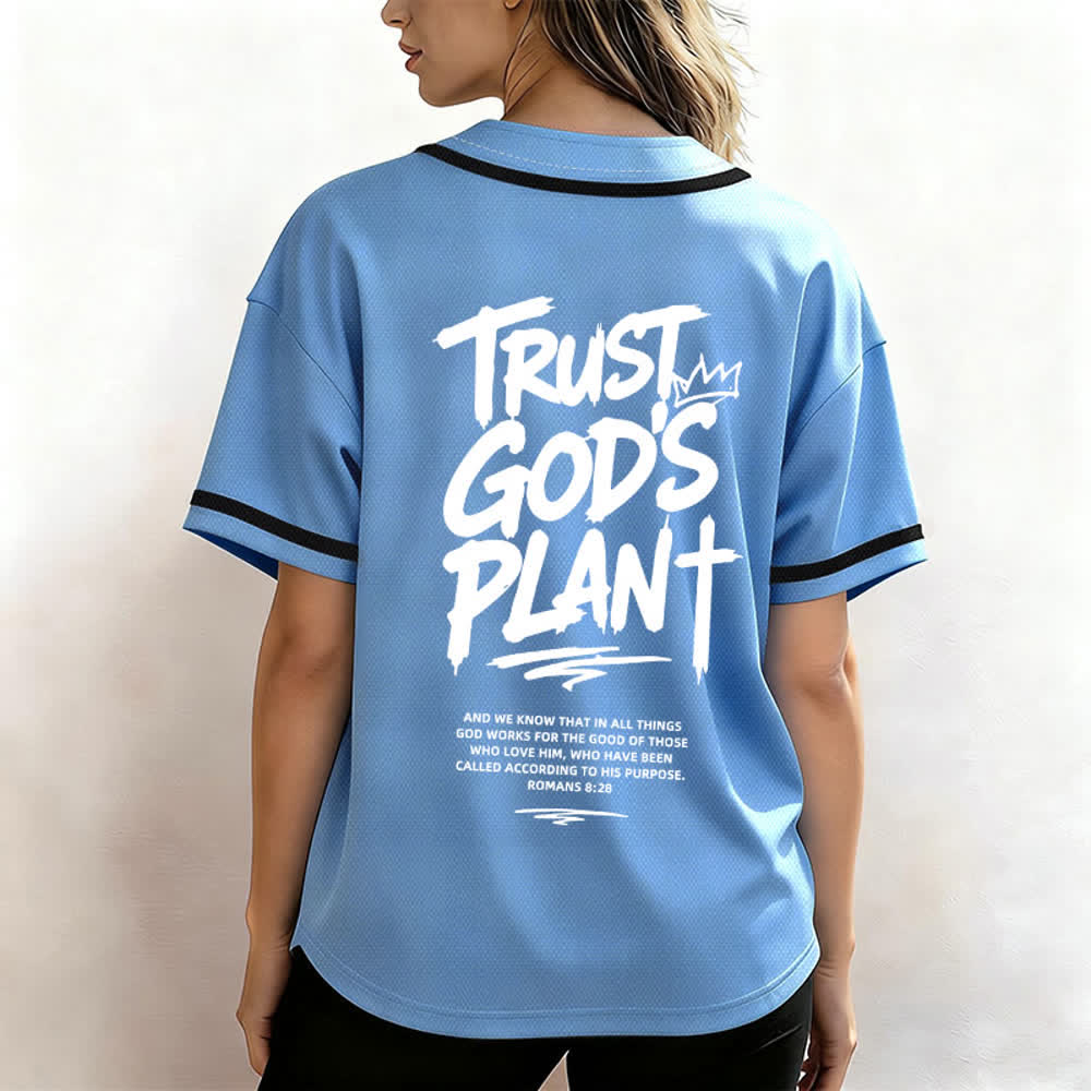 Christianartworkshop Affidati al piano di Dio Maglia da baseball con bottoni - image 52