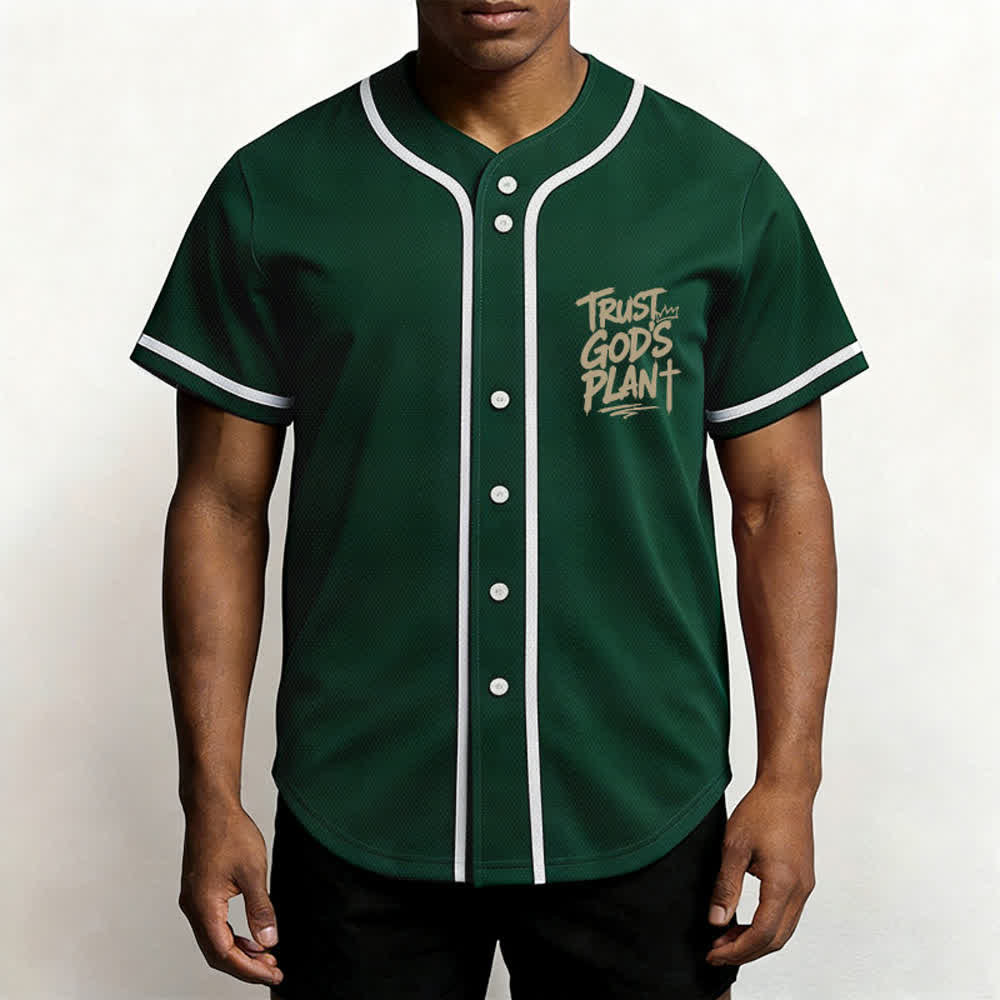 Christianartworkshop Affidati al piano di Dio Maglia da baseball con bottoni - image 20