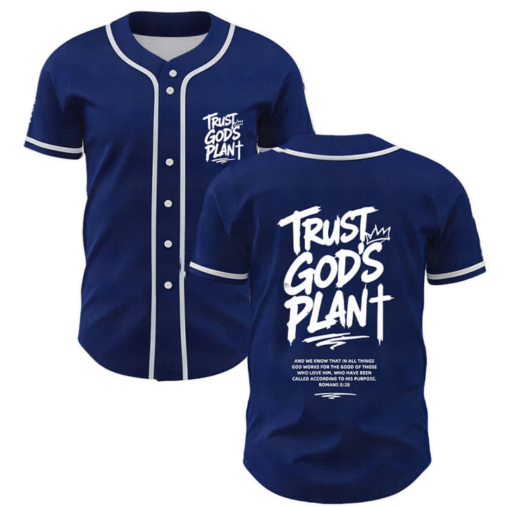 Christianartworkshop Affidati al piano di Dio Maglia da baseball con bottoni - Blu navy - 5XL - image 35
