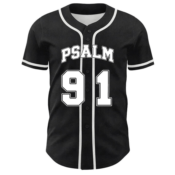 Christianartworkshop Salmo 91 Senza paura sotto Dio Maglia da baseball - image 2