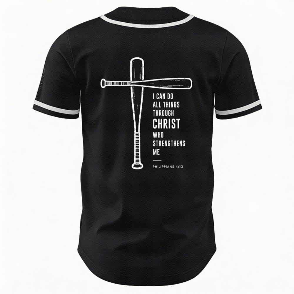 Christianartworkshop Maglia da baseball "Posso fare ogni cosa in Cristo" - image 1