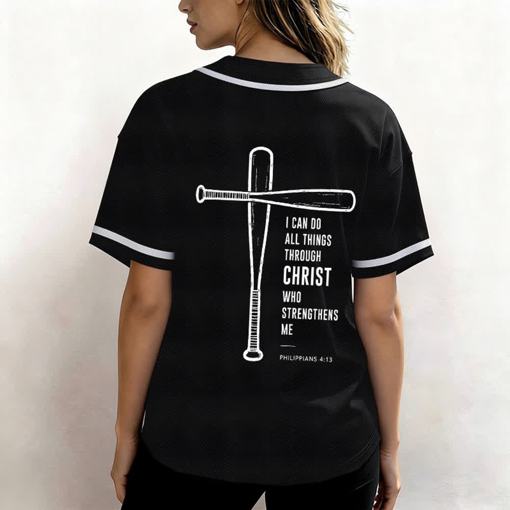 Christianartworkshop Maglia da baseball "Posso fare ogni cosa in Cristo" - image 3