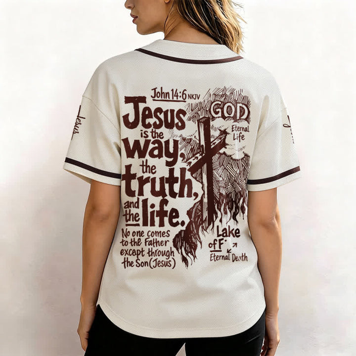 Christianartworkshop: maglia da baseball "Jesus Is The Way" - image 3