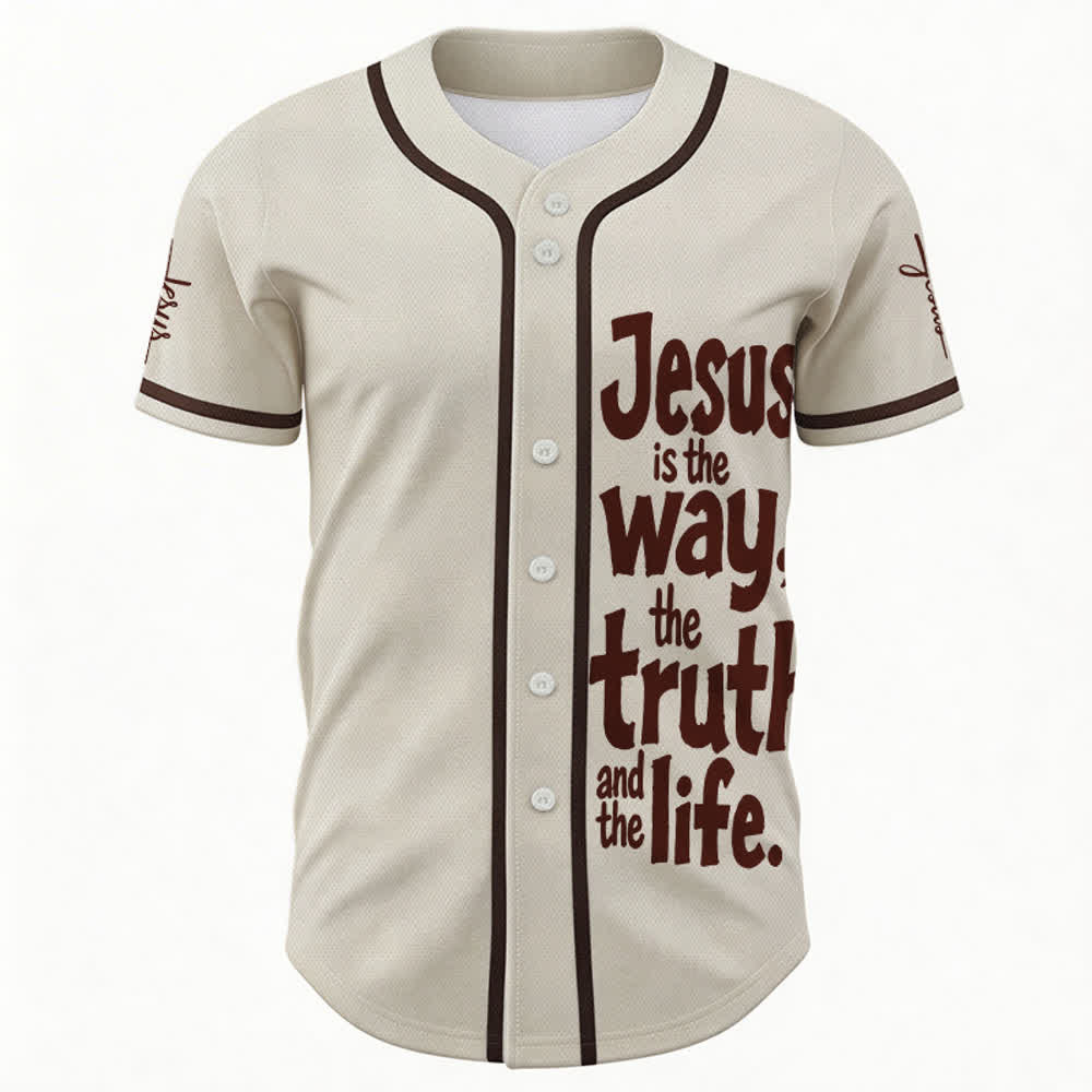 Christianartworkshop: maglia da baseball "Jesus Is The Way" - image 2
