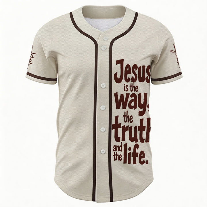 Christianartworkshop: maglia da baseball "Jesus Is The Way" - image 2