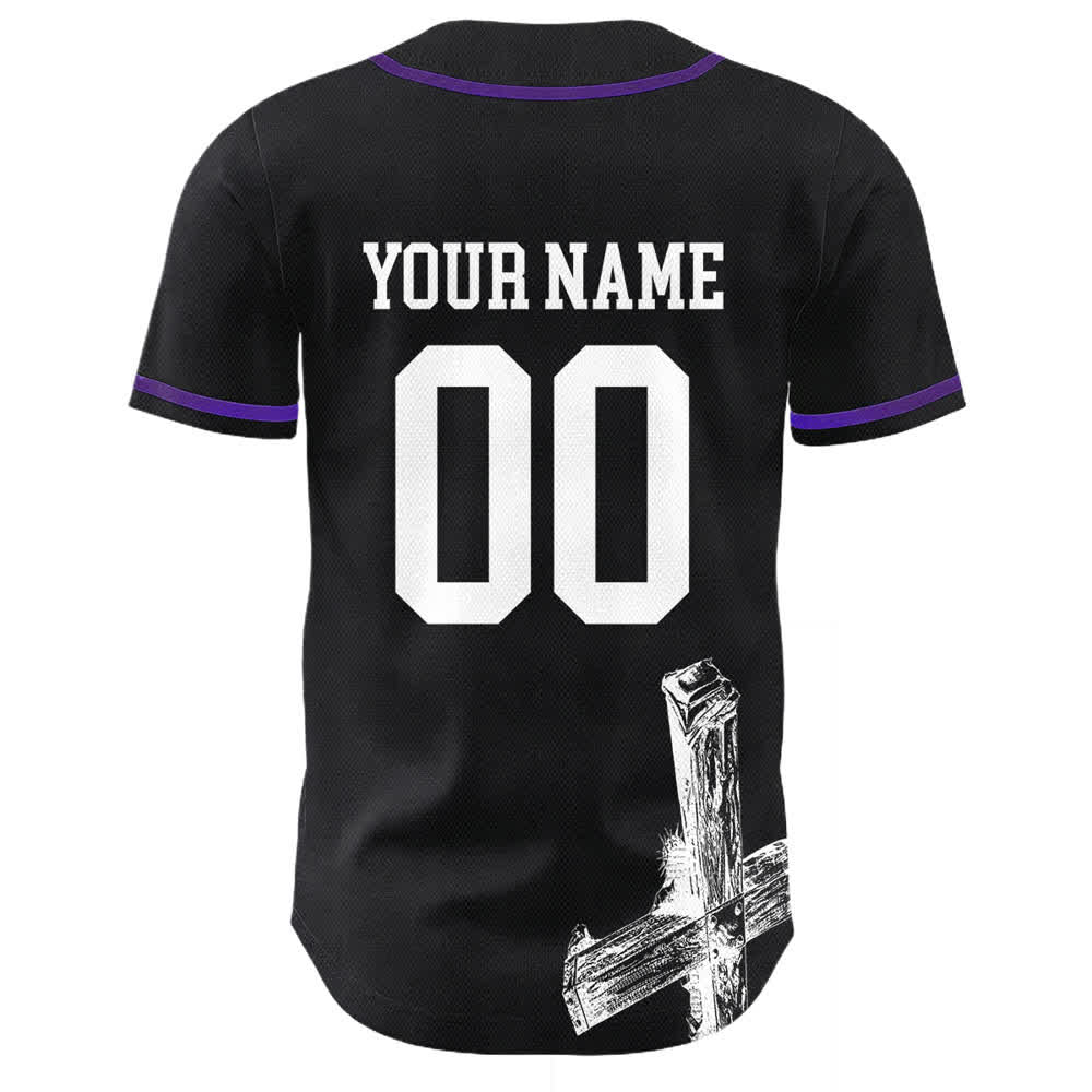 Christianartworkshop Maglia da baseball personalizzata con nome "Gesù salva" - image 10