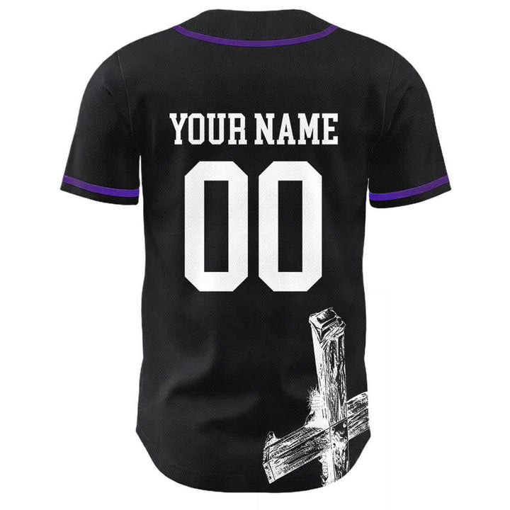 Christianartworkshop Maglia da baseball personalizzata con nome "Gesù salva" - image 10
