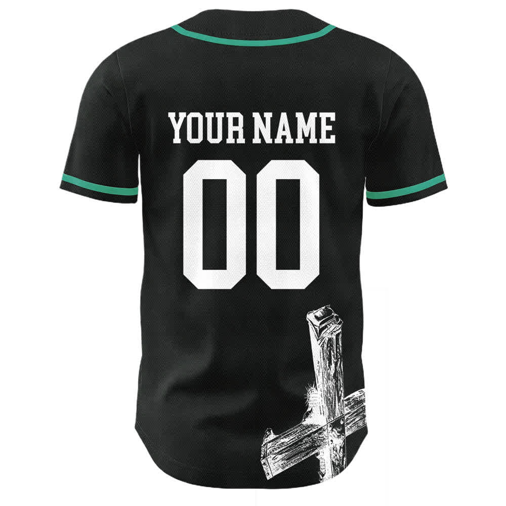 Christianartworkshop Maglia da baseball personalizzata con nome "Gesù salva" - image 7