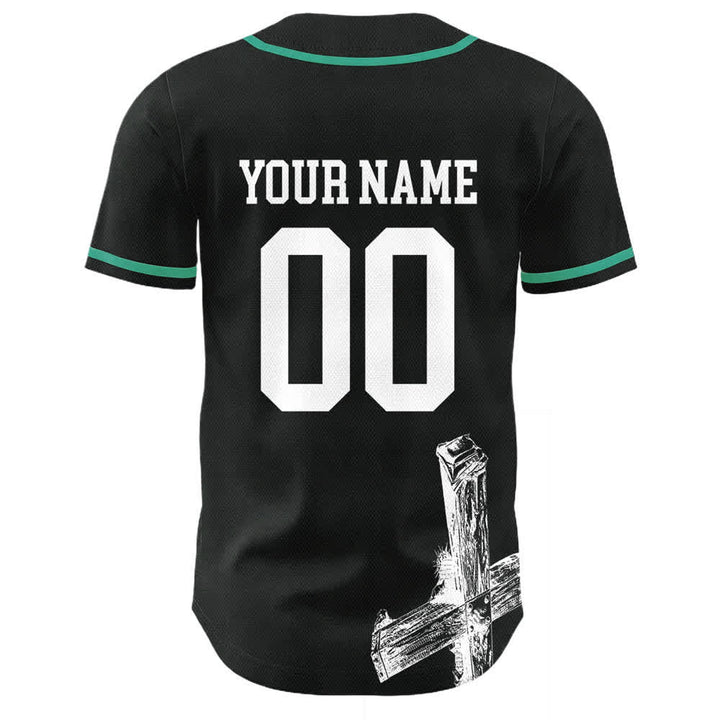 Christianartworkshop Maglia da baseball personalizzata con nome "Gesù salva" - image 7