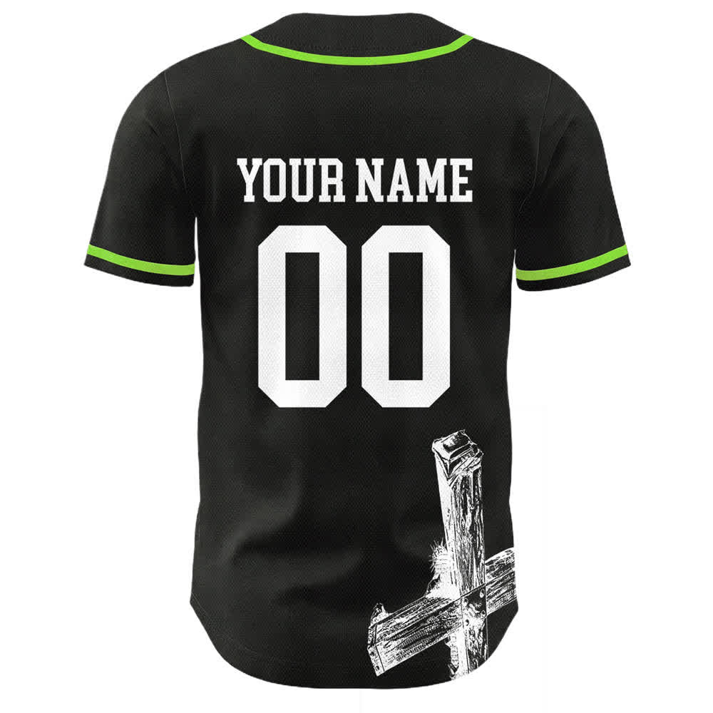 Christianartworkshop Maglia da baseball personalizzata con nome "Gesù salva" - image 22