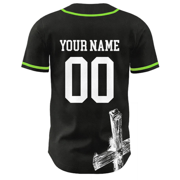 Christianartworkshop Maglia da baseball personalizzata con nome "Gesù salva" - image 22