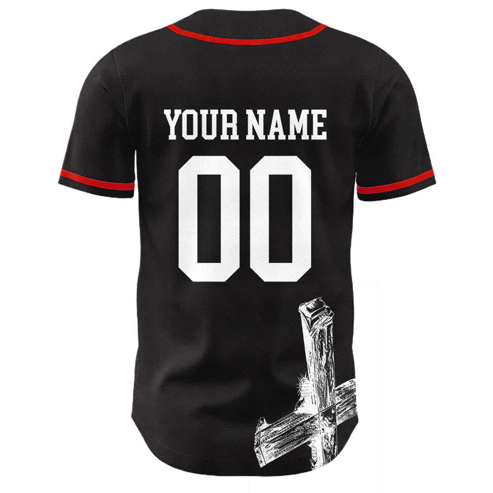 Christianartworkshop Maglia da baseball personalizzata con nome "Gesù salva" - image 16