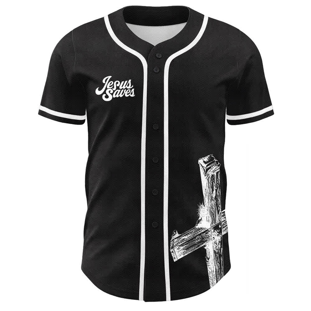 Christianartworkshop Maglia da baseball personalizzata con nome "Gesù salva" - image 14