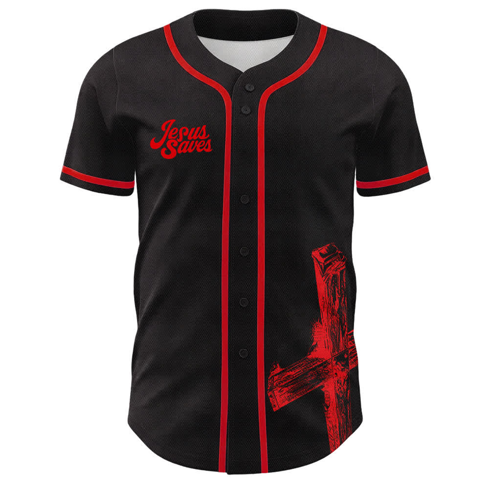 Christianartworkshop Maglia da baseball personalizzata con nome "Gesù salva" - image 17