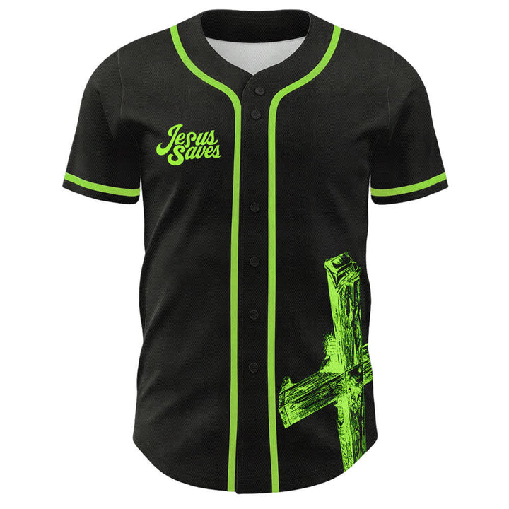 Christianartworkshop Maglia da baseball personalizzata con nome "Gesù salva" - image 23