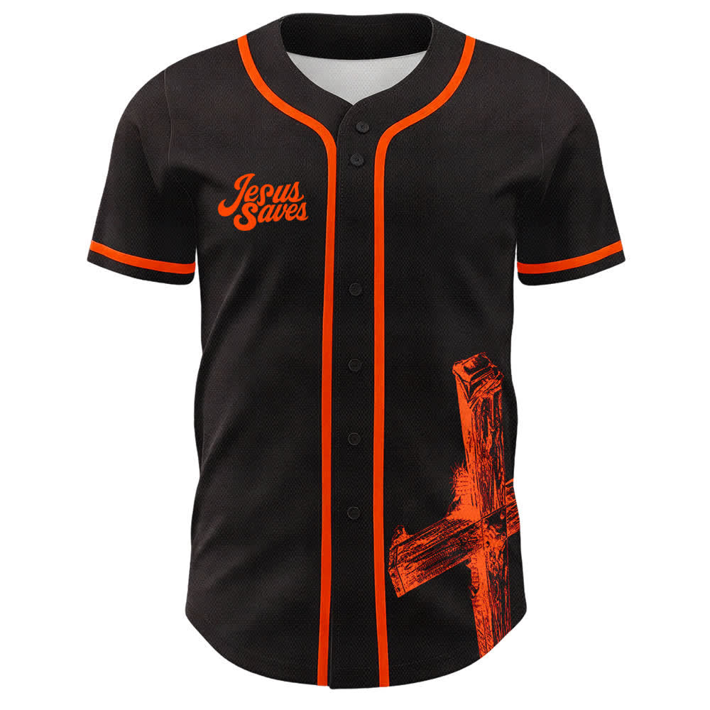 Christianartworkshop Maglia da baseball personalizzata con nome "Gesù salva" - image 20