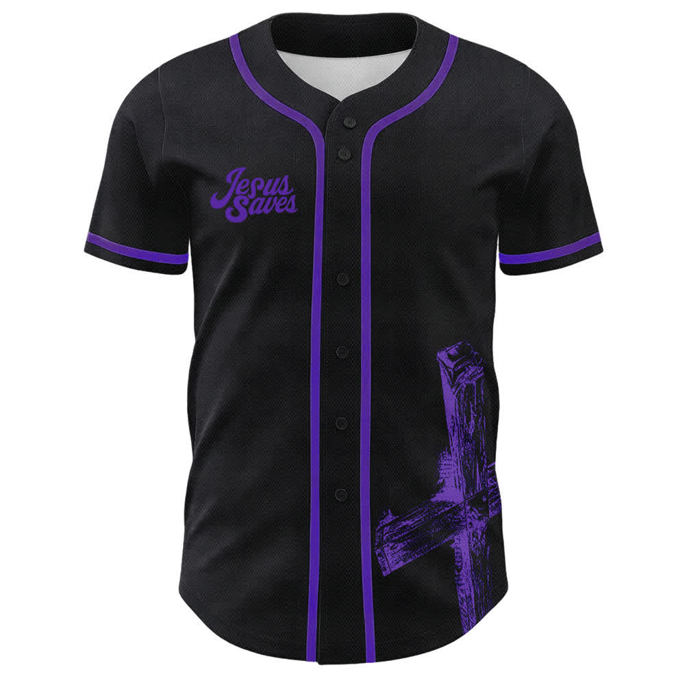 Christianartworkshop Maglia da baseball personalizzata con nome "Gesù salva" - image 11