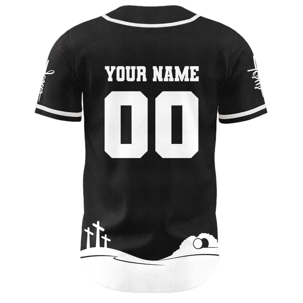 Christianartworkshop Gesù è il mio Re Maglia da baseball personalizzata con nome e numero - image 4