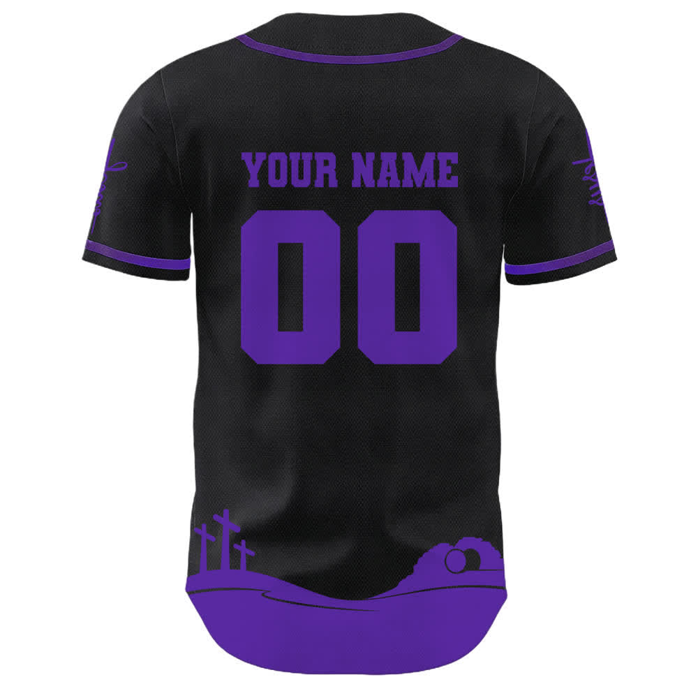 Christianartworkshop Gesù è il mio Re Maglia da baseball personalizzata con nome e numero - image 7